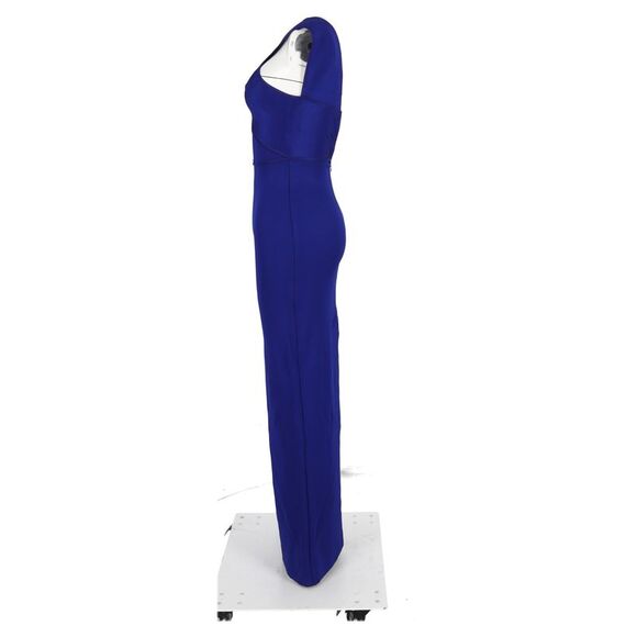 Stella Mccartney Maxi Cross Sleeves Backless Gown in Blue Viscose - Picture 5 of 6